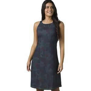 PRANA W31202050 Skypath Graphic Polka Dot Dress Size S Open Back Sleeveless
